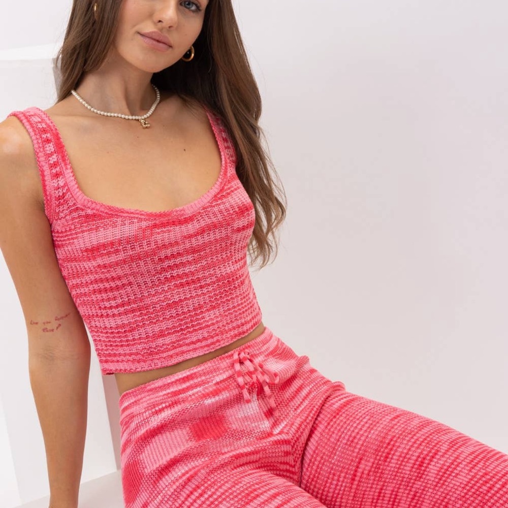 PRETTY GARBAGE SPACE DYE KNIT TANK TOP